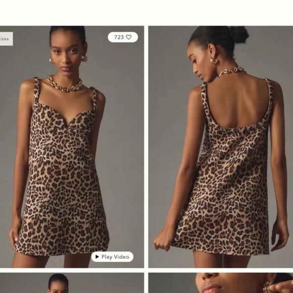 Dhruv Kapoor | Anthropologie Leopard Mini Dress Scuba Knit - Picture 2 of 7